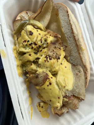 Philly cheesesteak (I would not order this again)  at Plant City X in Warwick