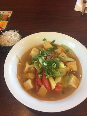 Very good! Sweet and sour soup! #vegan  at Vivi's Vietnamese Noodle House in Hillsboro