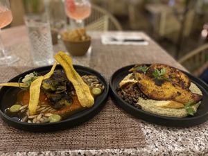 Left: pumpkin / right: sweet potato  at La María in Campeche