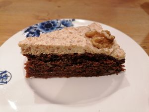 Vegan carrotcake! (really good) at Café Willem Albert in Groningen