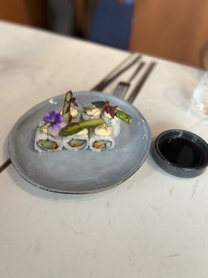 L’asperge brûlée 9.5€  at brEAThe Restaurant | Sushi végétal à Paris in Paris