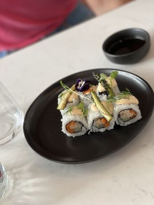 L’asperge brûlée 9.5€  at brEAThe Restaurant | Sushi végétal à Paris in Paris