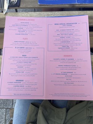 Menu  at brEAThe Restaurant | Sushi végétal à Paris in Paris