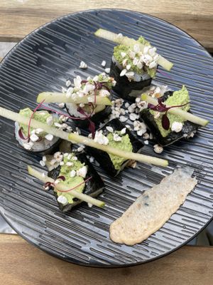 Kasha and thai basilic maki   at brEAThe Restaurant | Sushi végétal à Paris in Paris