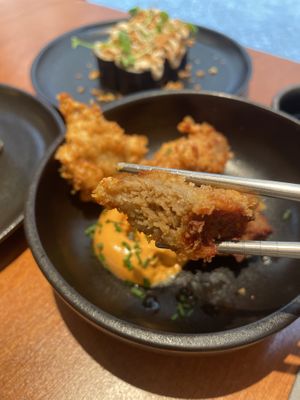 Seitan panko (Inside) #Veganuary at brEAThe Restaurant | Sushi végétal à Paris in Paris