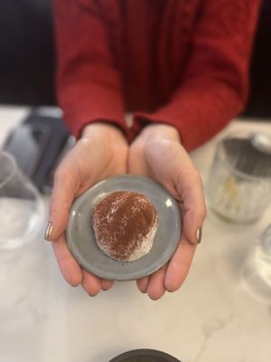 Mochi chocolat nut  at brEAThe Restaurant | Sushi végétal à Paris in Paris