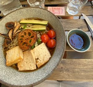 Our ramen (Hot) - 3/5  at brEAThe Restaurant | Sushi végétal à Paris in Paris