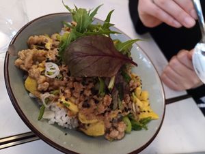 Ricedish with seitan at brEAThe Restaurant | Sushi végétal à Paris in Paris