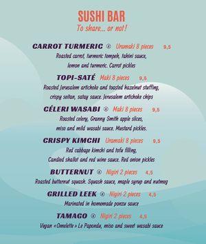  at brEAThe Restaurant | Sushi végétal à Paris in Paris