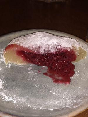 raspberry mochi  at brEAThe Restaurant | Sushi végétal à Paris in Paris