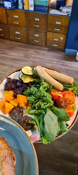 Vegan breakfast at Weaver & Wilde Coffee House in Uppermill