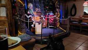 magician's stage at Waltini's Stadl in Langdorf
