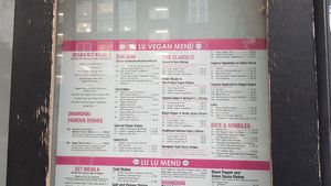 Vegan menu at LuLu Shanghai Delicacy & Sake Bar in North London