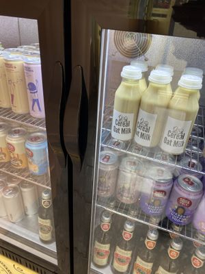 Oat milk and vegan canned coffee at Milk & Cookie in Margate