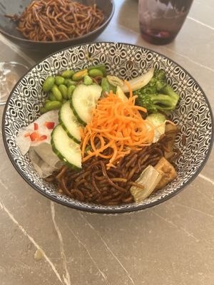 Lunch menu - fried noodles with tofu  at Chinacy in Vienna