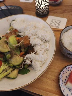 Veggie Cashew Tofu + Jasmin Rice at LiuLiu in Vienna