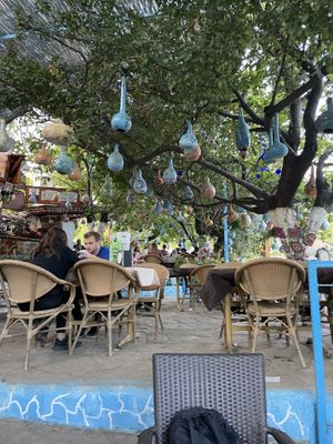 Outdoor seating at Sirincem in Sirince