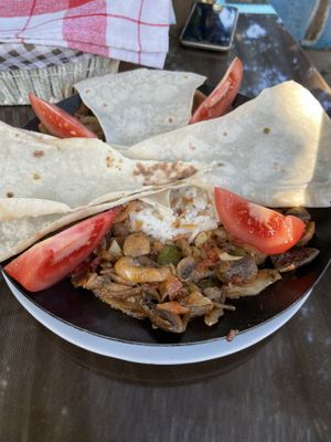 Mushroom and rice at Sirincem in Sirince