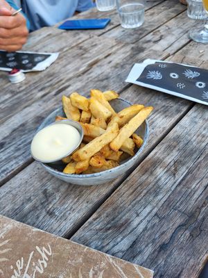 Small portion of fries at Hippie Fish in Zandvoort