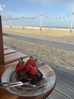 Vegan brownie 😋  at Hippie Fish in Zandvoort