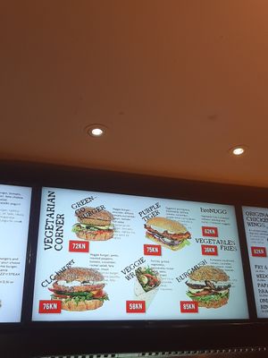 Veggie burgers at Burger Tiger in Dubrovnik