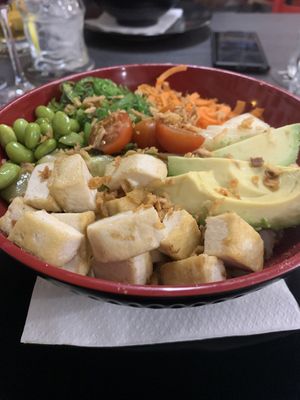 Tofu poké bowl at Sushi Amore in Tenerife