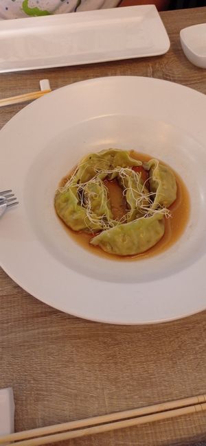 Vegetable gyoza at Sushi Amore in Tenerife