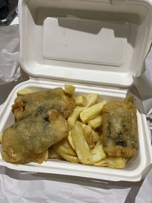 Vegan fish and chips!!  at FishFace in Lichfield