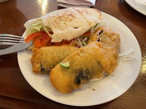 Tofish and salad pitta  at FishFace in Lichfield