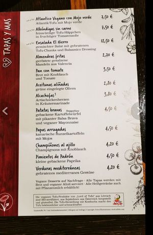 Leckeres veganes tapas at Bodega Bühlot in Buehl