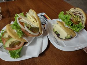 Arepas with vegan cheeze, avocado, beans at Vene Canarias in Tenerife