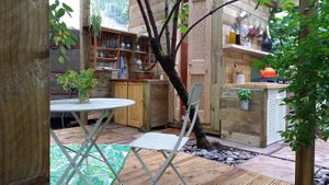 The sit-oot-erie at Esk Yurt in Peebles