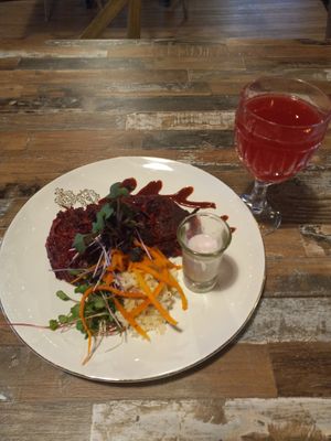 Beet and Rutabaga Latkes at Maximum Zen in Clarks Summit