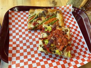 Detroit style   at TNT Pizza in San Diego