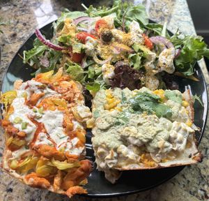 House Salad w/ vegan ranch dressing. *Recommend purchasing a second vegan ranch dressing, it comes with one.   at TNT Pizza in San Diego
