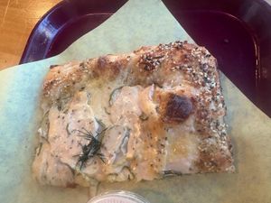 Pickle pizza at TNT Pizza in San Diego