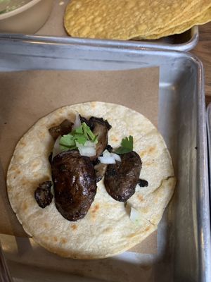 Mushroom taco no cheese  at Bartaco in Boston