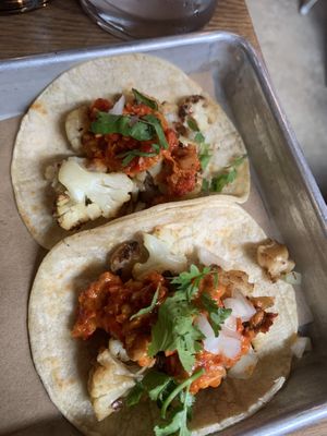 Cauli tacos — so amazing!!  at Bartaco in Boston