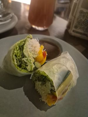 Edamame summer mousse roll at Greenr Cafe in Mumbai