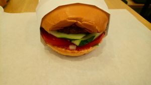 Bean Burger at The Green Bean Cascade in Yerevan