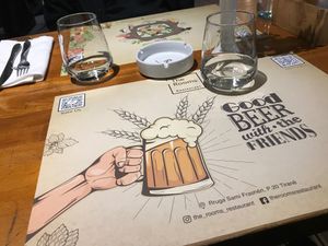 The place setting at The Rooms Restaurant in Tirana