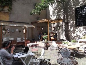 The Courtyard at Kafe Agnez in Malmo