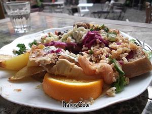 An example of the salad buffet at Kafe Agnez in Malmo