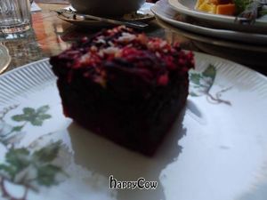 Beetroot cake. Sorry about the poor quality at Kafe Agnez in Malmo