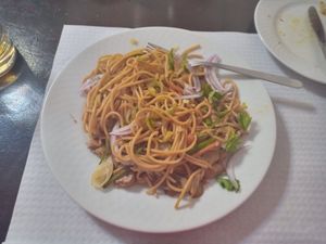 Chau mein at Nepali Food in Faro