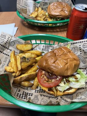 Veggie burger  at Wrapipans Bar in Madrid