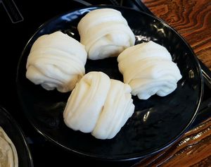 Steamed buns 꽃빵 at Haeolbin Deopbap - 하얼빈덮밥 in Seoul