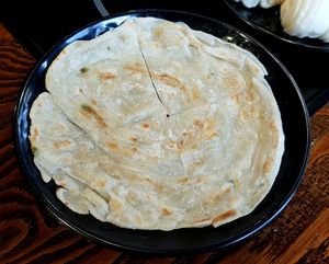 Scallion pancake 미니전 at Haeolbin Deopbap - 하얼빈덮밥 in Seoul