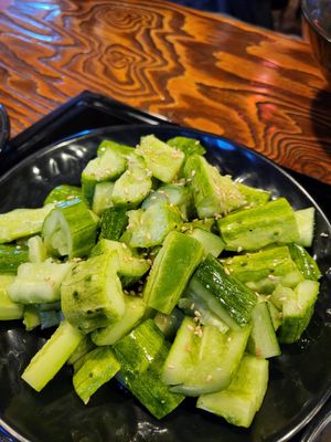 marinated cucumber at Haeolbin Deopbap - 하얼빈덮밥 in Seoul