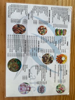 Menu   at M&J Cafe  in Zanzibar